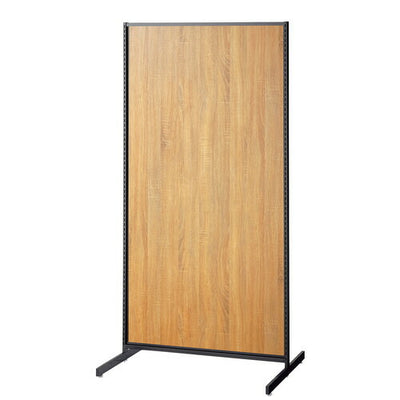 店舗用品システム什器SF中央両面タイプW90×H180cmブラック選べる8タイプラスティック柄パネル付きの商品画像