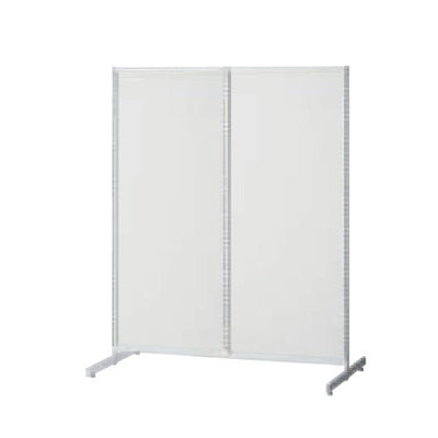 店舗用品システム什器SF中央両面タイプW120×H150cmホワイト選べる8タイプホワイトパネル付きの商品画像