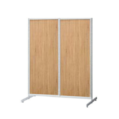 店舗用品システム什器SF中央両面タイプW120×H150cmホワイト選べる8タイプラスティック柄有孔パネル付きの商品画像