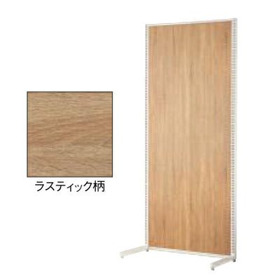 店舗用品システム什器SF90壁面タイプ本体ホワイトラスティック柄パネル付きの商品画像