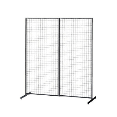 店舗用品システム什器SF中央両面タイプW120×H135cmブラック選べる8タイプネットタイプの商品画像