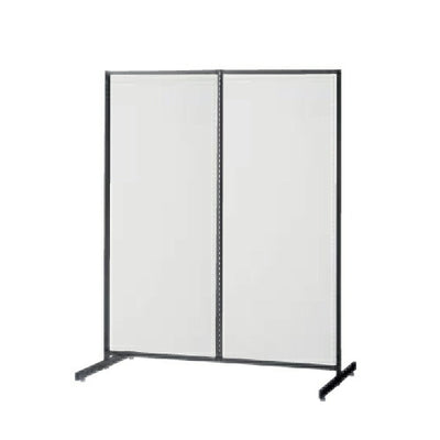 店舗用品システム什器SF中央両面タイプW120×H135cmブラック選べる8タイプホワイトパネル付きの商品画像