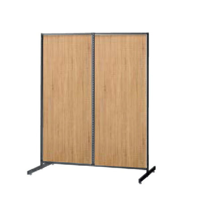 店舗用品システム什器SF中央両面タイプW120×H135cmブラック選べる8タイプラスティック柄有孔パネル付きの商品画像