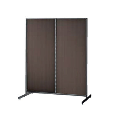 店舗用品システム什器SF中央両面タイプW120×H150cmブラック選べる8タイプダークブラウンパネル付きの商品画像