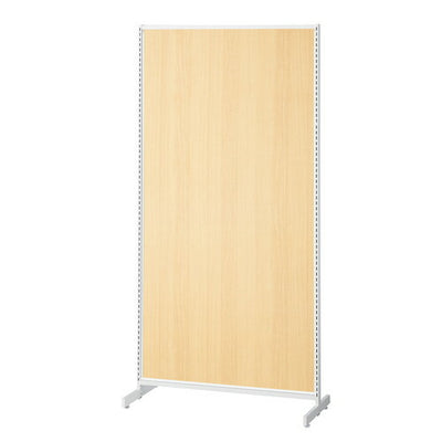 店舗用品システム什器SF中央両面スリムタイプW90×H180cmホワイト選べる8タイプエクリュパネル付きの商品画像