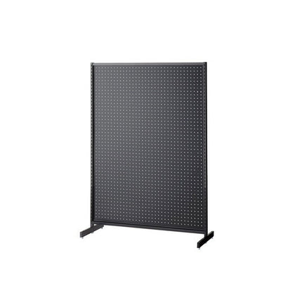 店舗用品システム什器SF中央両面スリムタイプW90×H135cmブラック選べる8タイプブラック有孔パネル付きの商品画像