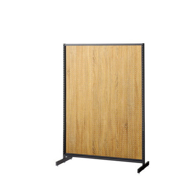 店舗用品システム什器SF中央両面スリムタイプW90×H135cmブラック選べる8タイプラスティック柄有孔パネル付きの商品画像