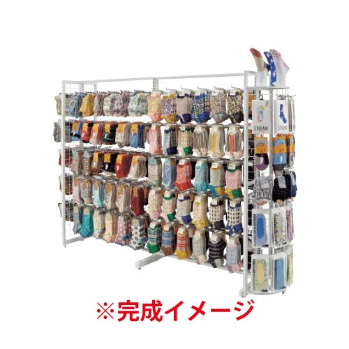 (本体) スタンダードフレーム SF90中央両面スリムタイプ W90×H135cm 黒 ラスティック柄有孔パネル付き kp38-751-25-8