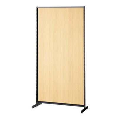 店舗用品システム什器SF中央両面スリムタイプW90×H180cmブラックエクリュパネル付きの商品画像