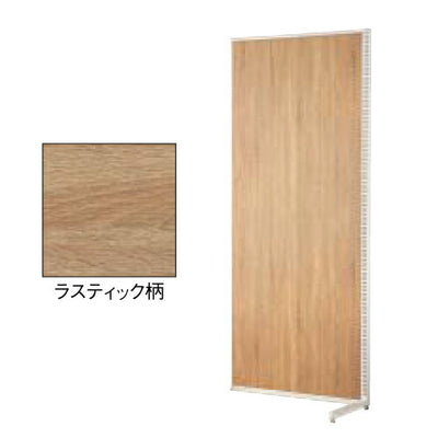 店舗用品システム什器SF90壁面タイプ連結タイプホワイトラスティック柄パネル付きの商品画像