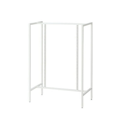 店舗用品システム什器UR90中央両面タイプホワイトオープンタイプの商品画像