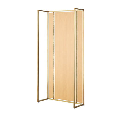 店舗用品システム什器UR90壁面タイプ本体アンティークゴールドエクリュパネル付きの商品画像