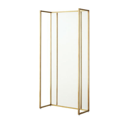 店舗用品システム什器UR90壁面タイプ本体アンティークゴールドホワイトパネル付きの商品画像