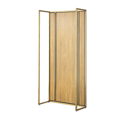 店舗用品システム什器UR90壁面タイプ本体アンティークゴールドラスティック柄パネル付きの商品画像