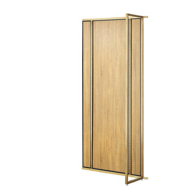 店舗用品システム什器UR壁面タイプW90×H210cm連結タイプアンティークゴールド選べる4タイプラスティック柄パネル付きの商品画像