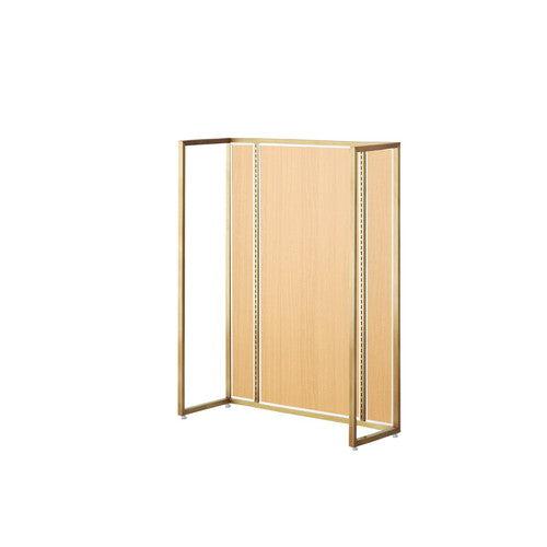 店舗用品システム什器UR90中央片面タイプ本体アンティークゴールドエクリュパネル付きの商品画像