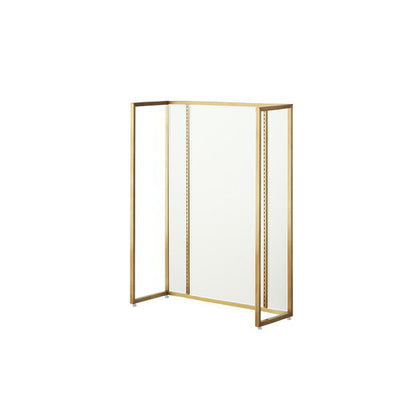 店舗用品システム什器UR90中央片面タイプ本体アンティークゴールドホワイトパネル付きの商品画像