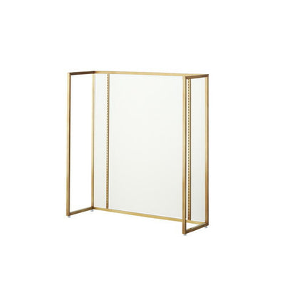 店舗用品システム什器UR中央片面タイプW120×H135cm本体アンティークゴールド選べる4タイプホワイトパネル付きの商品画像