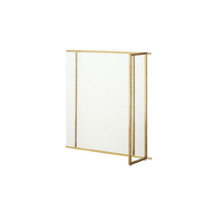 店舗用品システム什器UR中央片面タイプW120×H135cm連結タイプアンティークゴールド選べる4タイプホワイトパネル付きの商品画像