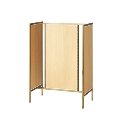 店舗用品システム什器UR中央両面タイプW90×H135cmアンティークゴールド選べる4タイプエクリュパネル付きの商品画像