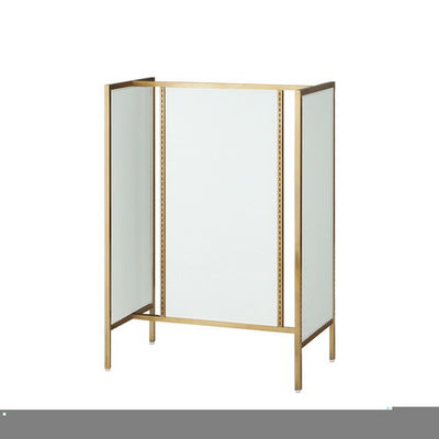 店舗用品システム什器UR中央両面タイプW90×H135cmアンティークゴールド選べる4タイプホワイトパネル付きの商品画像