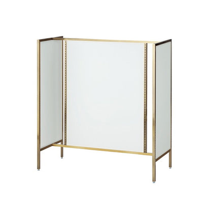 店舗用品システム什器UR中央両面タイプW120×H135cmアンティークゴールド選べる4タイプホワイトパネル付きの商品画像