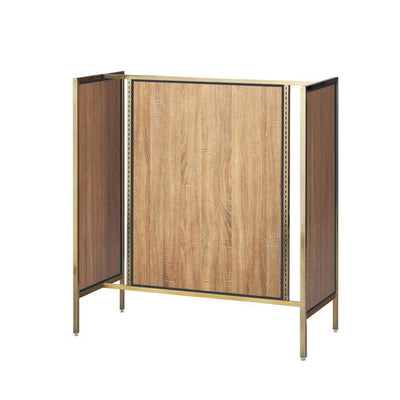 店舗用品システム什器UR中央両面タイプW120×H135cmアンティークゴールド選べる4タイプラスティック柄パネル付きの商品画像