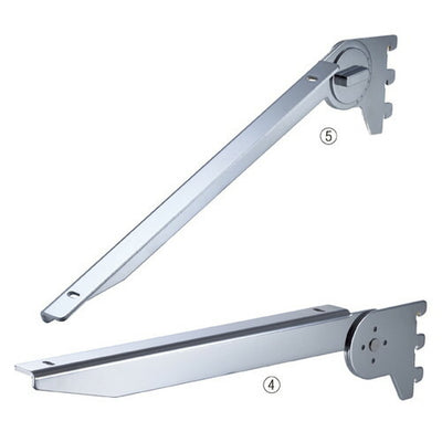 店舗用品システム什器傾斜木棚用ブラケットダボ後付けタイプD35cm用左の商品画像