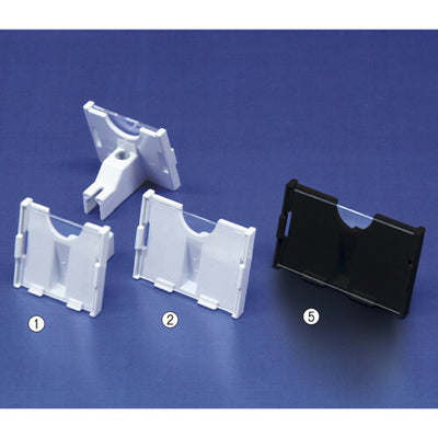 店舗用品システム什器値札ホルダー/プライスカードホルダー(直径6mmフック専用)W4×H3cm黒【10個】の商品画像