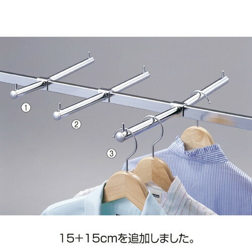 店舗用品システム什器フェイスアウトハンガーダブル15+15cmの商品画像