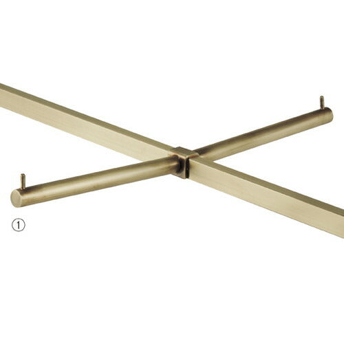 店舗用品システム什器アンティークゴールドフェイスアウトハンガーダブルダブル20+20cmの商品画像