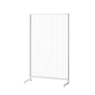 店舗用品システム什器SF90中央片面タイプH150cmホワイトネットタイプの商品画像