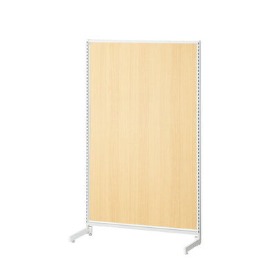 店舗用品システム什器SF90中央片面タイプH150cmホワイトエクリュパネル付きの商品画像