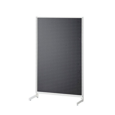 店舗用品システム什器SF90中央片面タイプH150cmホワイトブラック有孔パネル付きの商品画像