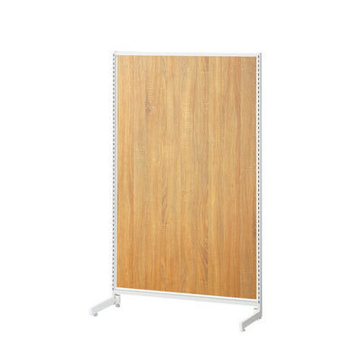 店舗用品システム什器SF90中央片面タイプH150cmホワイトラスティック柄有孔パネル付きの商品画像