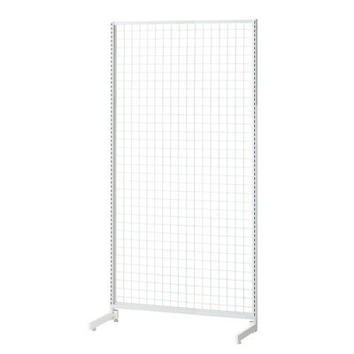 店舗用品システム什器SF中央片面タイプW90×H180cmホワイト選べる8タイプネットタイプの商品画像