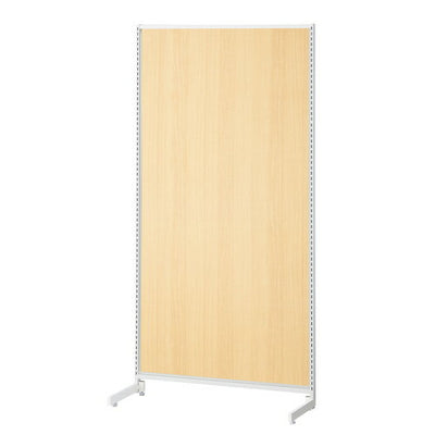 店舗用品システム什器SF中央片面タイプW90×H180cmホワイト選べる8タイプエクリュパネル付きの商品画像