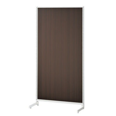 店舗用品システム什器SF中央片面タイプW90×H180cmホワイト選べる8タイプダークブラウンパネル付きの商品画像