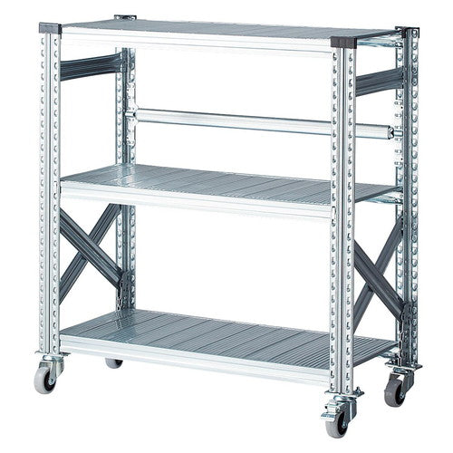 店舗用品シリーズ什器メタルシステム(本体)W98cmH92cm3段の商品画像