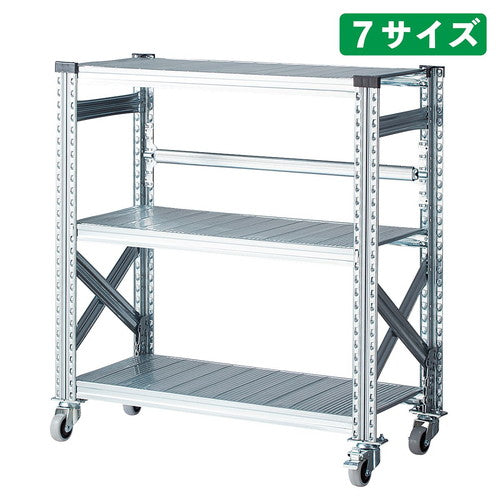 店舗用品シリーズ什器メタルシステム(本体)W98cmH158cm5段の商品画像