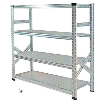 店舗用品シリーズ什器メタルシステム(本体)W128cmH92cm3段の商品画像