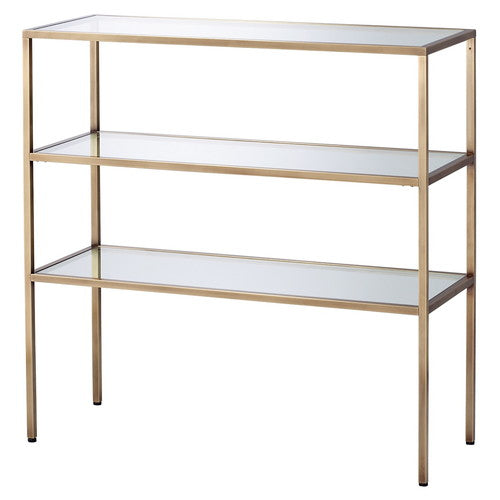 店舗用品店舗什器3段スリムテーブルアンティークゴールドの商品画像