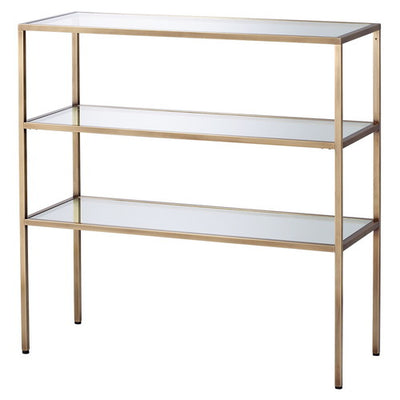 店舗用品店舗什器3段スリムテーブルアンティークゴールドの商品画像