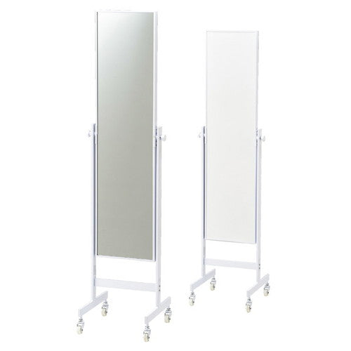 店舗用品店舗什器ローコストスチールミラー(鏡厚5mm)ホワイトの商品画像