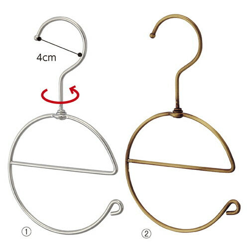 店舗用品ディスプレイ用品ディスプレイ用ラウンドeフックアンティークゴールドの商品画像