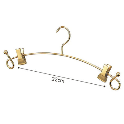 店舗用品ディスプレイ用品スチール製ランジェリーハンガーゴールドの商品画像
