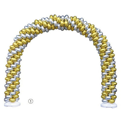 店舗用品販促用品バルーンアーチセットゴールド×シルバーの商品画像