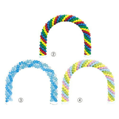 店舗用品販促用品バルーンアーチセットクリア×ブルー×ライトブルーの商品画像