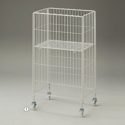 店舗用品店舗什器ワイヤーワゴン白W60×D35cmの商品画像