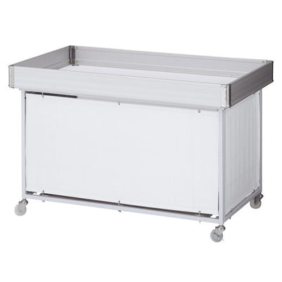 店舗用品店舗什器平台ワゴン白W120cmの商品画像